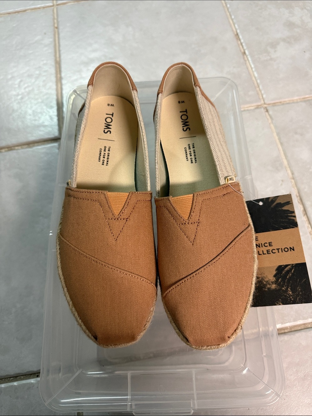 Toms Men’s Slip-On Loafers in Cognac Canvas